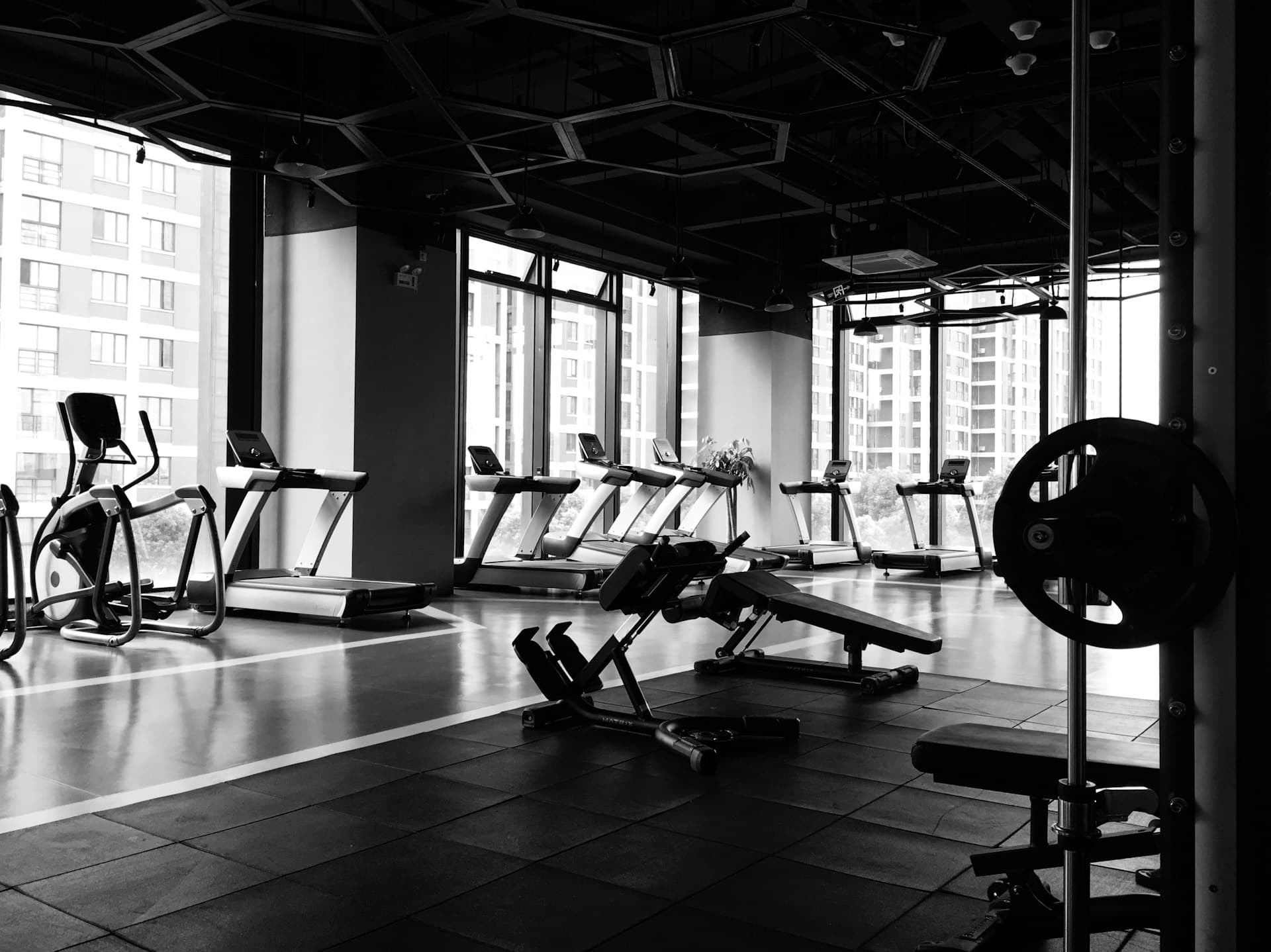 Gym equipment and training space at Aarvi Gym